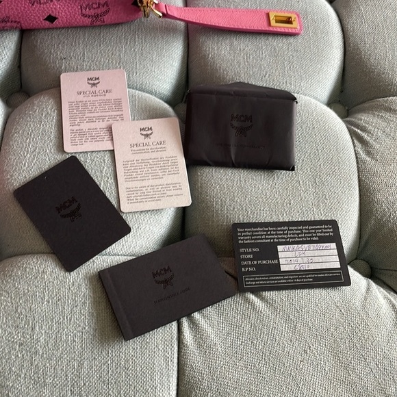 MCM Dual Stark Studded Visetos Pink Backpack - Picture 10 of 16